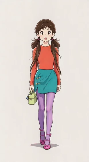 a girl wearing more than three colours