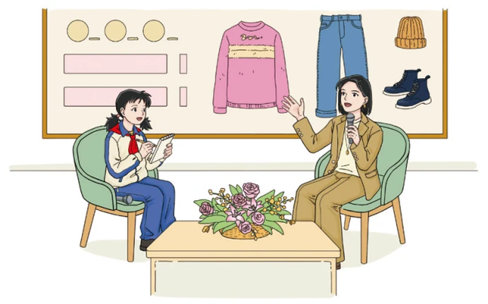 Kitty and Ms Li in an interview